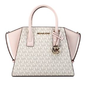 Micheal Kors Blush Powder Top Zip Satchel Crossbody Bag